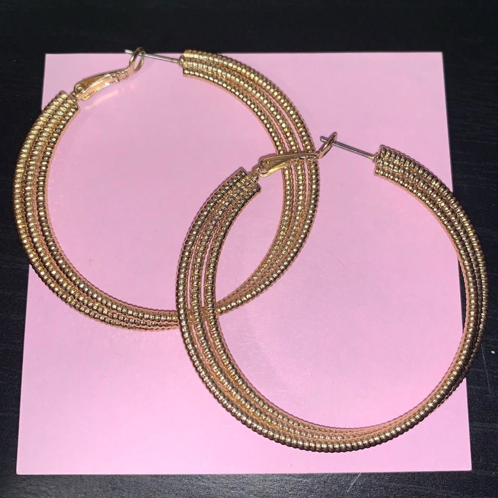 Express Gold hoop earrings